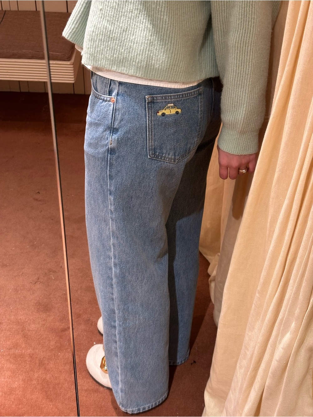 Parke Adjustable Jean Straight-Leg with Embroidery
